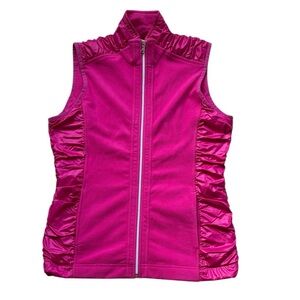 Cutter & Buck Women’s Pink Zip Front Fleece Vest Size Medium